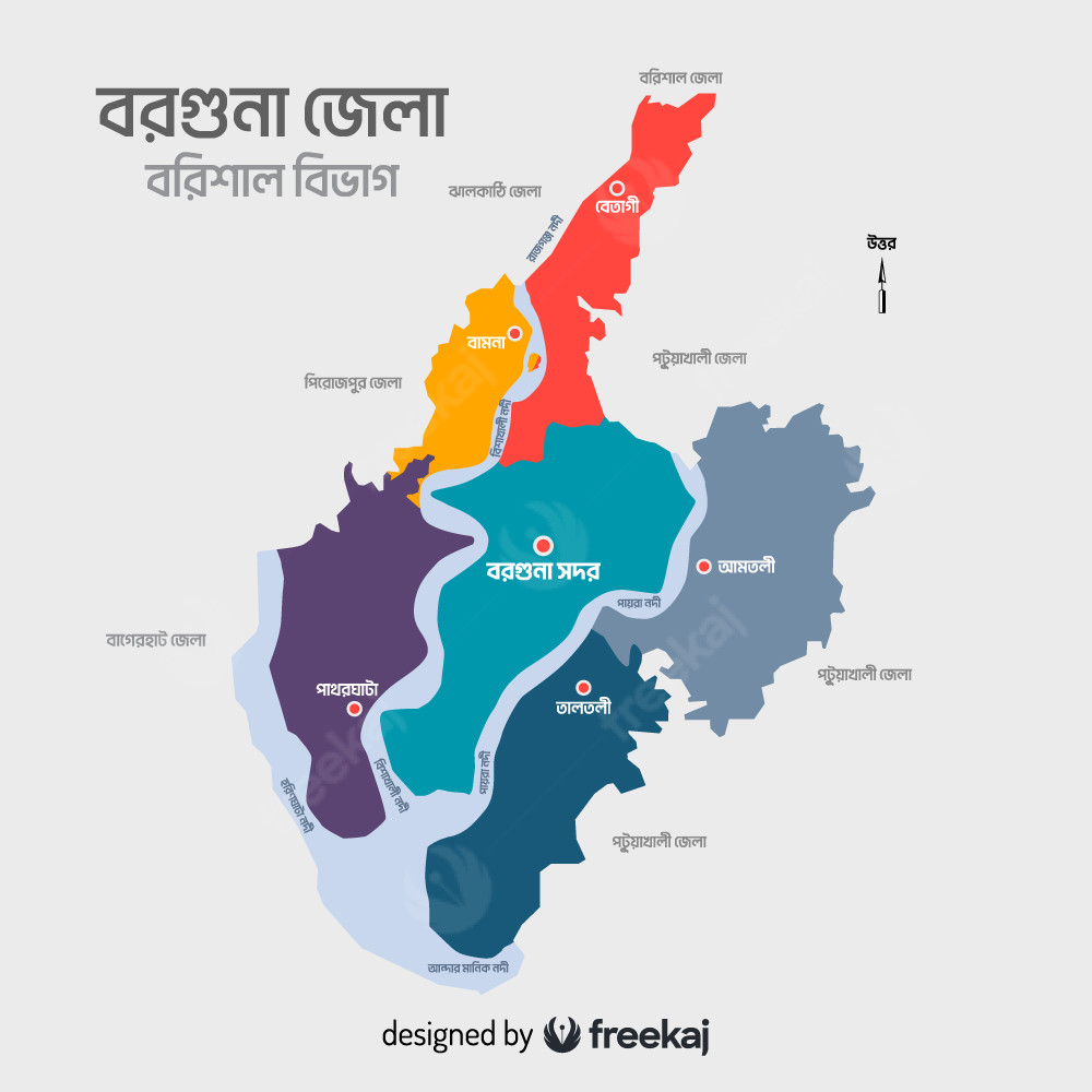 Freekaj - Barguna District Map